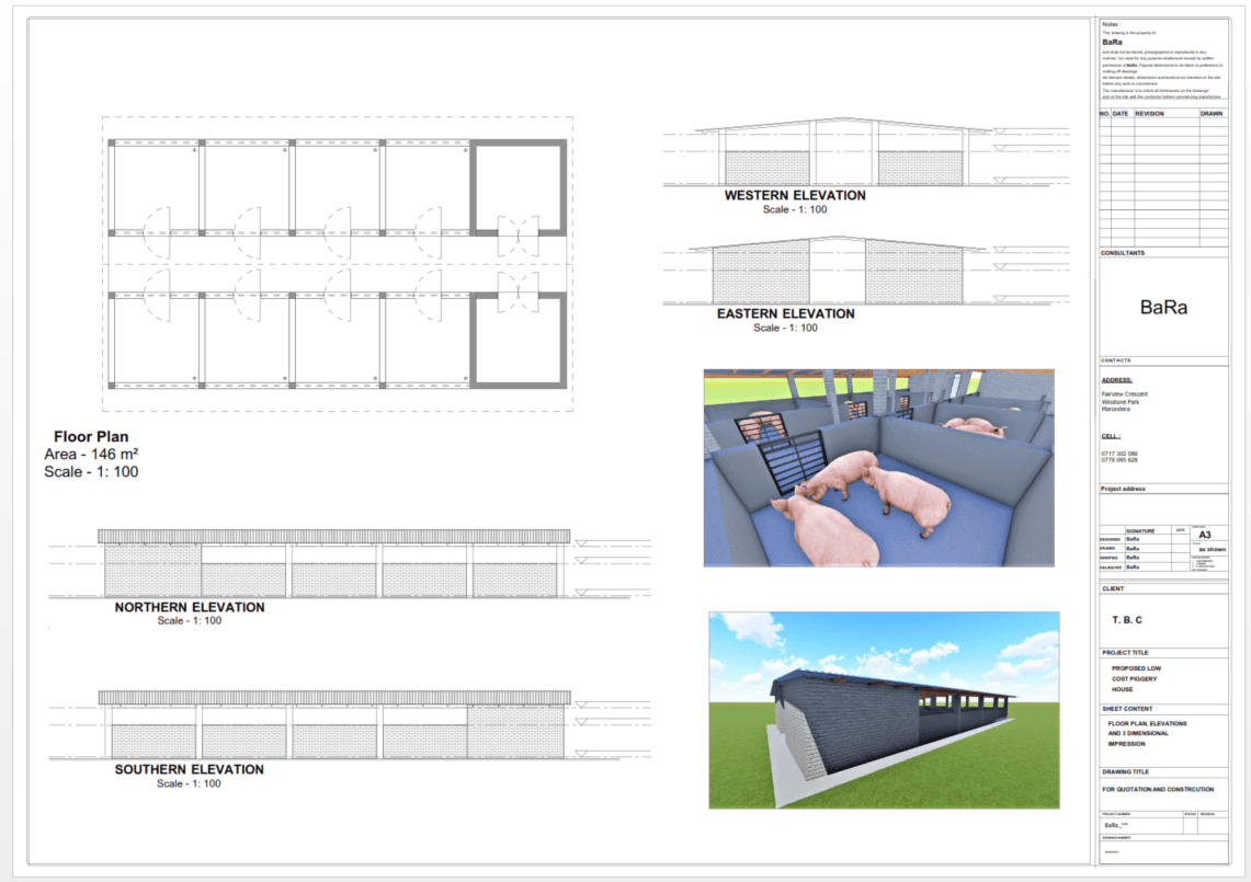 Pig Sty Pen Design Plan 2