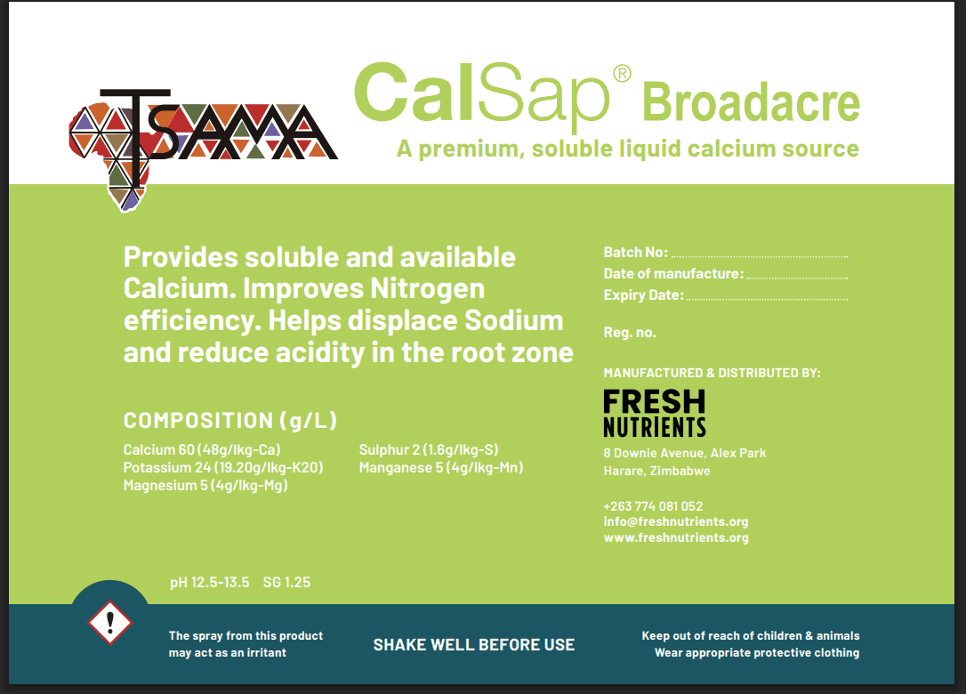 calsap - Front Label